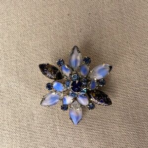 Vintage cloisonné and specialty stone Brooch